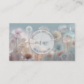 Träumerisches Transparentes Blumen-Logo Visitenkarte (Vorderseite)