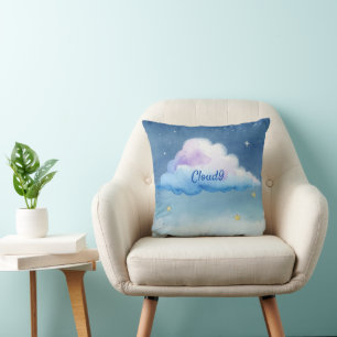Träumerisches Wasserfarben-Cloud9-Wurfkissen Kissen