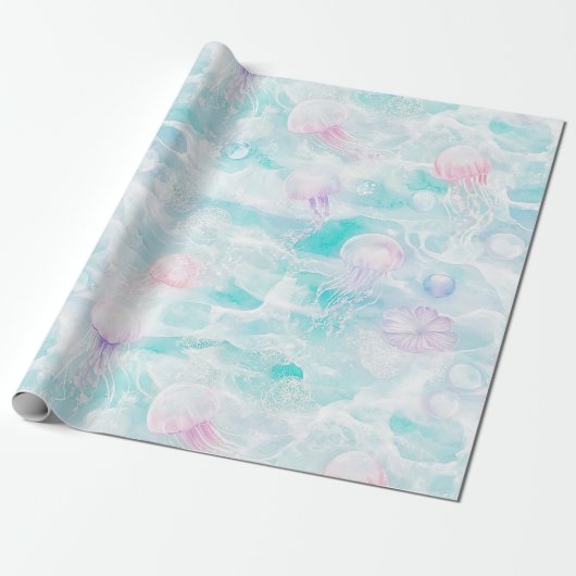 Träumerisches Wasserfarben-Quallen-Ozean-Muster (5 Geschenkpapier (Ungerollt)