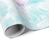 Träumerisches Wasserfarben-Quallen-Ozean-Muster (5 Geschenkpapier (Rolleneckpunkt)