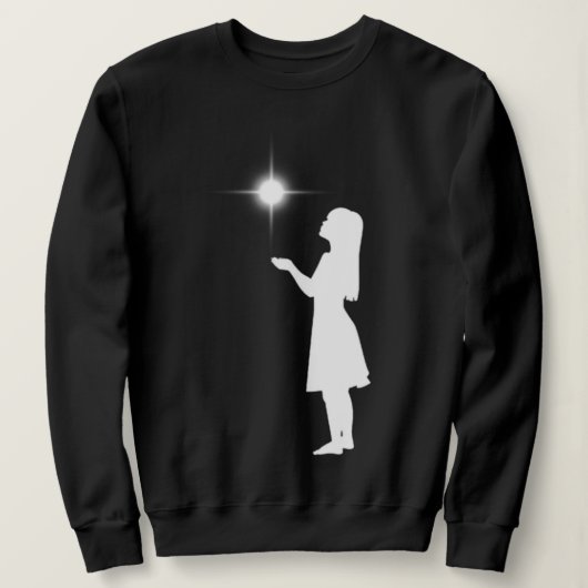 Träumerisches weißes Mädchen Ästhetik – Sanft & Mi Sweatshirt (Design vorne)