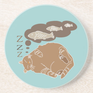 Träumerkatze Getränkeuntersetzer