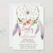 Traumfänger 1. Geburtstag Einladung (Vorderseite)