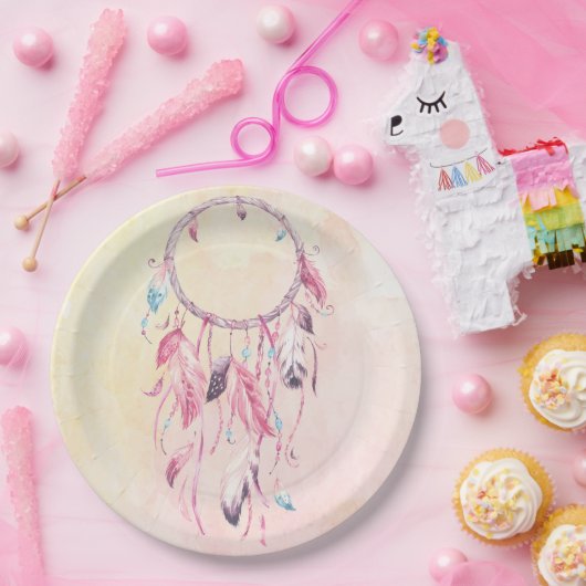 Traumfänger Boho Pappteller (Party)