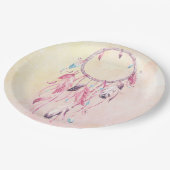 Traumfänger Boho Pappteller (Schrägansicht)