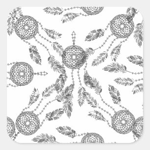 Traumfänger-Design Quadratischer Aufkleber