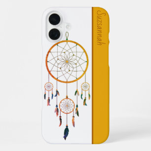 Traumfänger Farbige Federn Boho Benutzerdefinierte iPhone 16 Plus Hülle