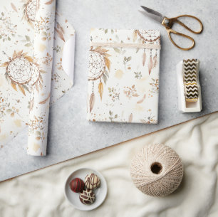 Traumfänger Federn Geburtstag Geschenkpapier