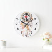 Traumfänger folgen Ihrem Herzen Große Wanduhr (Zuhause)