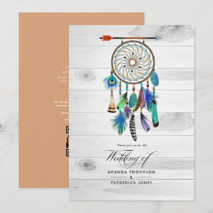 Traumfänger für die Boho-Hochzeit im indianischen Einladung