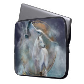 Traumfänger - Geist-Wolf-Laptop-Hülse Laptopschutzhülle (Vorderseite Links)
