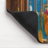 Traumfänger im Fenster Boho Mousepad (Ecke)