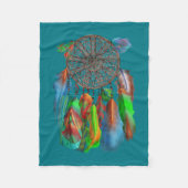 Traumfänger im Rot &green Farben Fleecedecke (Vorderseite)