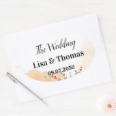 Traumfänger Macrame Hochzeit Ovaler Aufkleber (Umschlag)