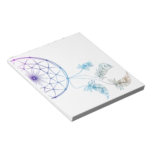 Traumfänger mit weißem Hintergrund Notizblock (angewinkelt)