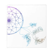 Traumfänger mit weißem Hintergrund Notizblock (Vorderseite)