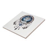 Traumfänger mit Wolfhintergrund Fliese (Seite)