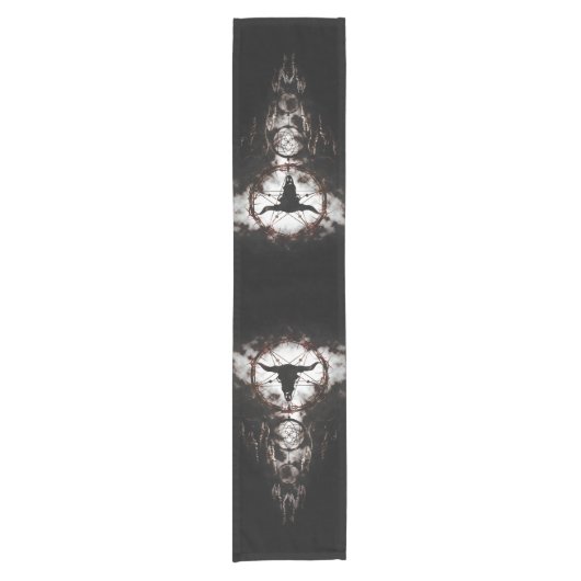 Traumfänger-Pentagramm Kurzer Tischläufer (Vorderseite)