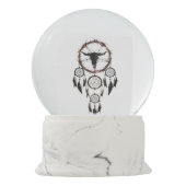 Traumfänger-Pentagramm Schneekugel (Rückseite)