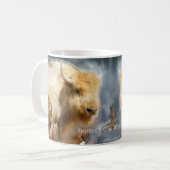 Traumfänger-Reihe - Geist des weißen Büffels Kaffeetasse (Vorderseite Links)