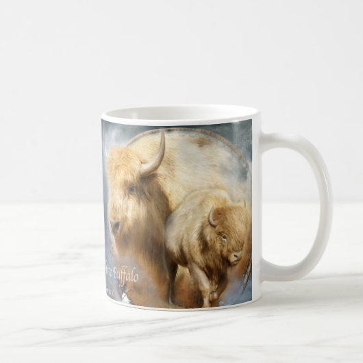 Traumfänger-Reihe - Geist des weißen Büffels Kaffeetasse (Rechts)