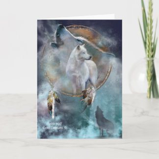 Traumfänger-Reihe - Geist-Wolf ArtCard Karte