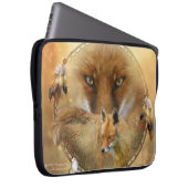 Traumfänger - rote Geistfox-Laptop-Hülse Laptopschutzhülle (Vorne Rechts)