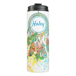 Traumfänger-Splatter personalisiert  Thermosbecher