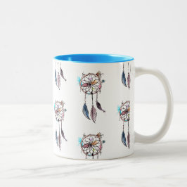 Traumfänger-Tasse Zweifarbige Tasse