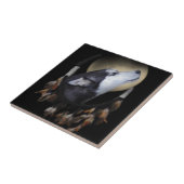 Traumfänger und blauer mit Augen Husky Fliese (Seite)