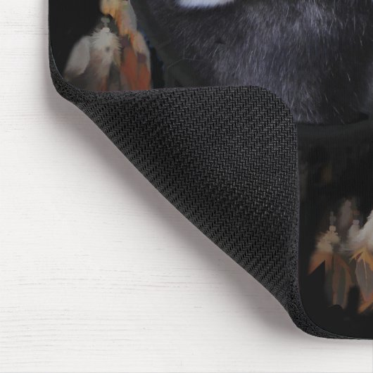 Traumfänger und blauer mit Augen Husky Mousepad (Ecke)