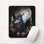 Traumfänger und blauer mit Augen Husky Mousepad (Mit Mouse)