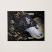Traumfänger und blauer mit Augen Husky Puzzle (Horizontal)