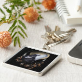 Traumfänger und blauer mit Augen Husky Schlüsselanhänger (Seite)