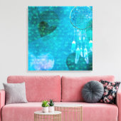 Traumfänger und Herz Leinwanddruck (Insitu (Wohnzimmer))