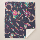 Traumfänger: Vintages, nahtloses Muster. Sherpadecke (Vorderseite)