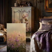 Traumfeld, Vogelfliegen, trostiger Pflaumen Seidenpapier