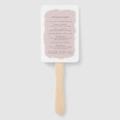Traumfelder | Hochzeitsprogramm Hand Fan Fächer (Rückseite)