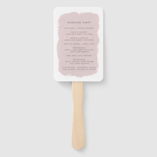 Traumfelder | Hochzeitsprogramm Hand Fan Fächer (Rückseite)