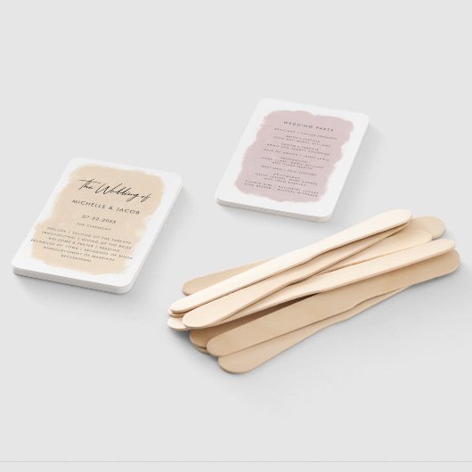 Traumfelder | Hochzeitsprogramm Hand Fan Fächer (Non-assembled)