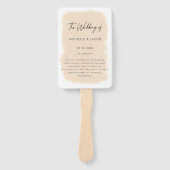 Traumfelder | Hochzeitsprogramm Hand Fan Fächer (Vorderseite)