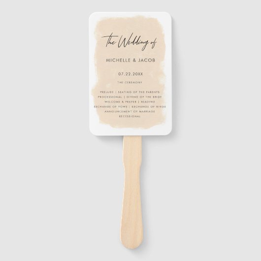 Traumfelder | Hochzeitsprogramm Hand Fan Fächer (Vorderseite)