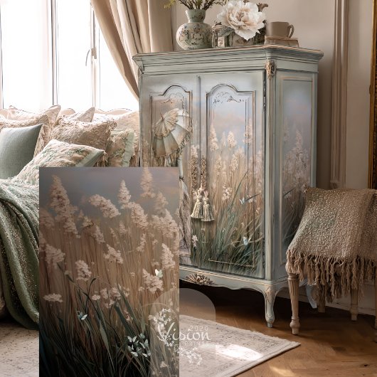 Traumfelder, Pampasgras und Schmetterlinge Seidenpapier