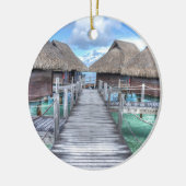 Traumferien Bora Bora Overwater Bungalowe Keramikornament (Links)