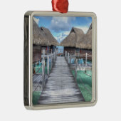Traumferien Bora Bora Overwater Bungalowe Ornament Aus Metall (Rechts)