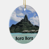 Traumferien Bora Bora Tahiti Atoll-Bildung Keramik Ornament (Rechts)