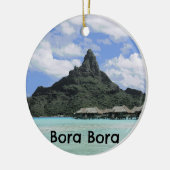 Traumferien Bora Bora Tahiti Atoll-Bildung Keramik Ornament (Links)