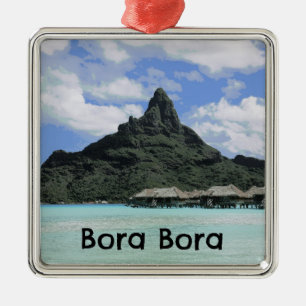 Traumferien Bora Bora Tahiti Atoll-Bildung Ornament Aus Metall
