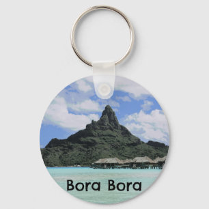 Traumferien Bora Bora Tahiti Atoll-Bildung Schlüsselanhänger