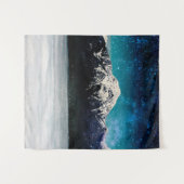 Traumgalaxischer Berg über den Wolken Wandteppich (Vorderseite (Horizontal))